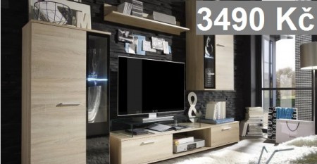 Obývací stěna Sigma 1 se slevou 70 % za 3490 Kč
